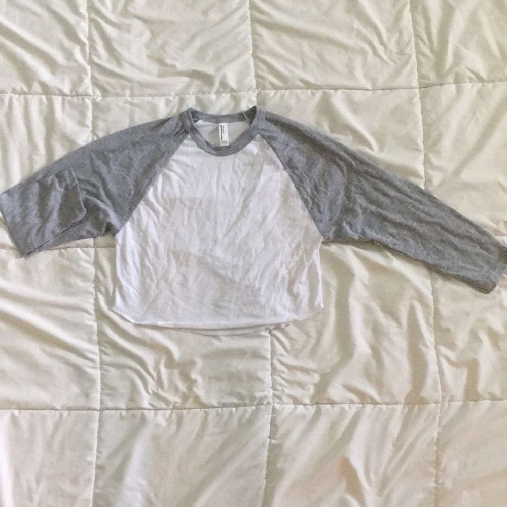 Women’s 50/50 Cropped 3/4 Sleeve Raglan